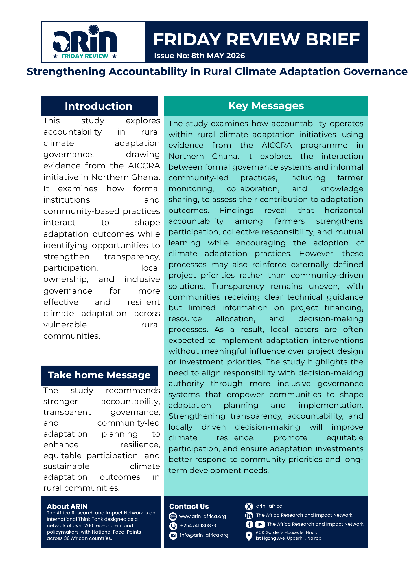 Strengthening Accountability in Rural Climate Adaptation Governance